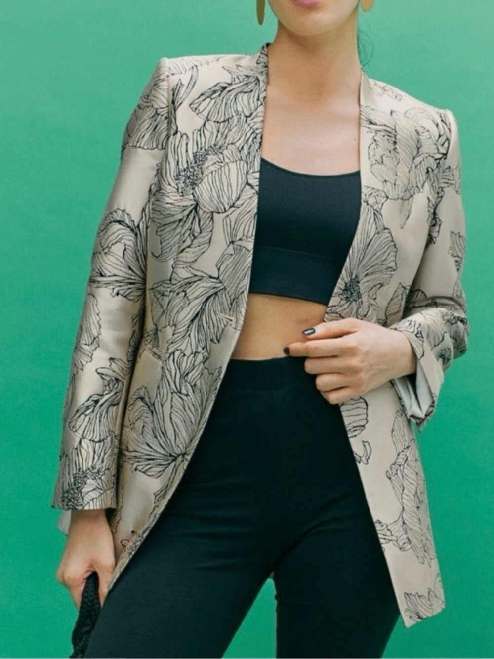 H&M Jacquard Print Blazer